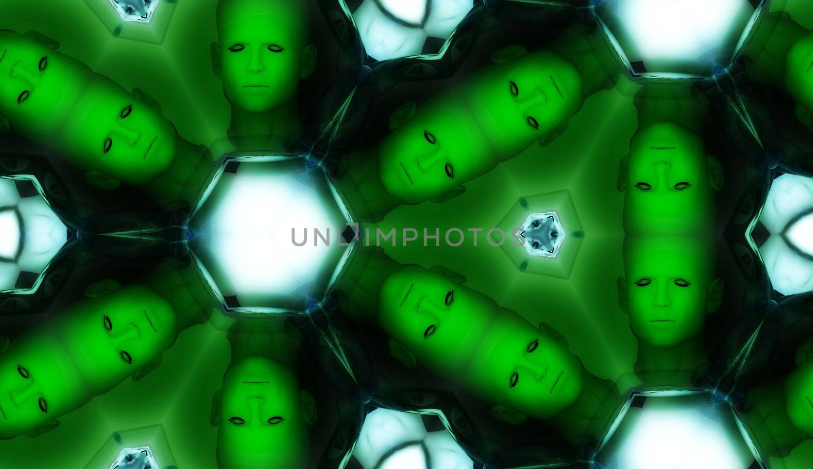 A seamless pattern made out of male heads.