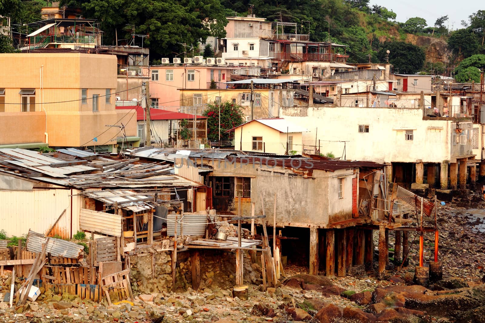 fishing village of Lei Yue Mun in Hong Kong