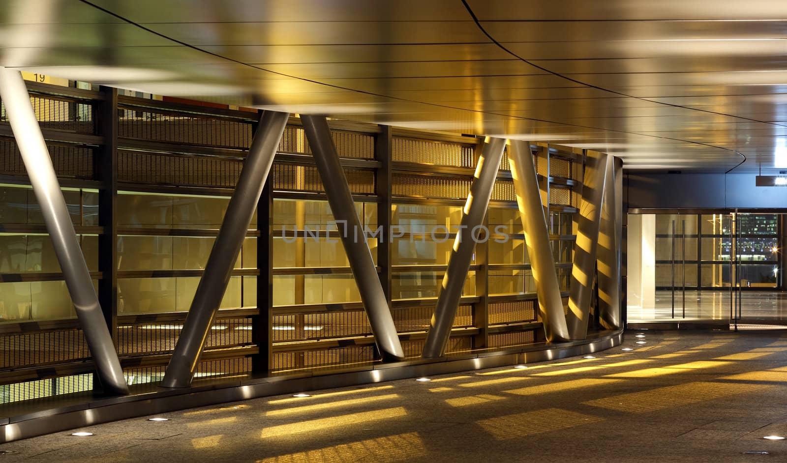 modern corridor in building