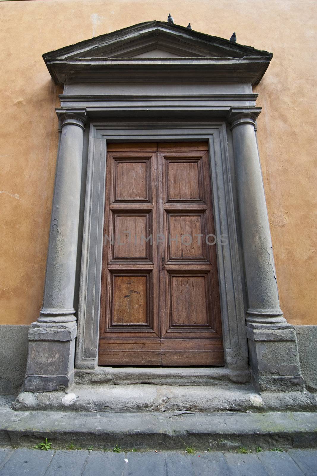 Ancient Door in a Building Facade, Pisa