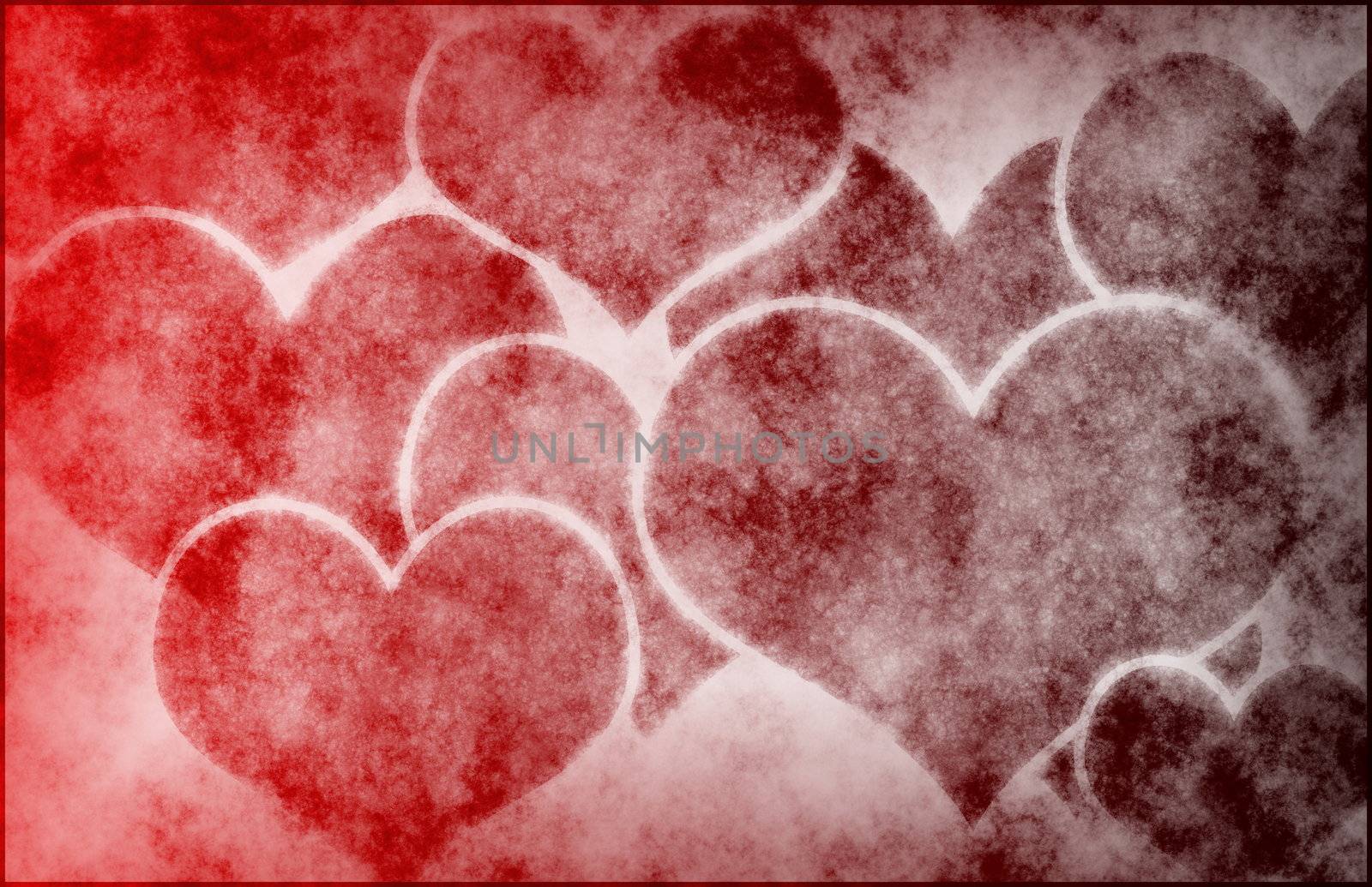 Hearts Love Abstract Background as a Art
