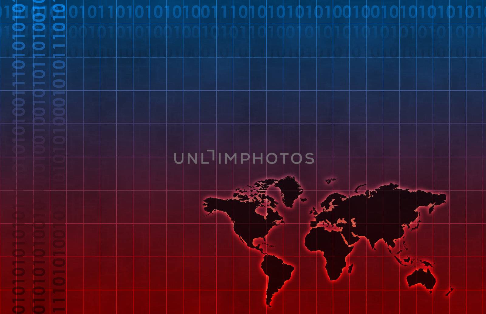 Technology Abstract World Background as Clip Art