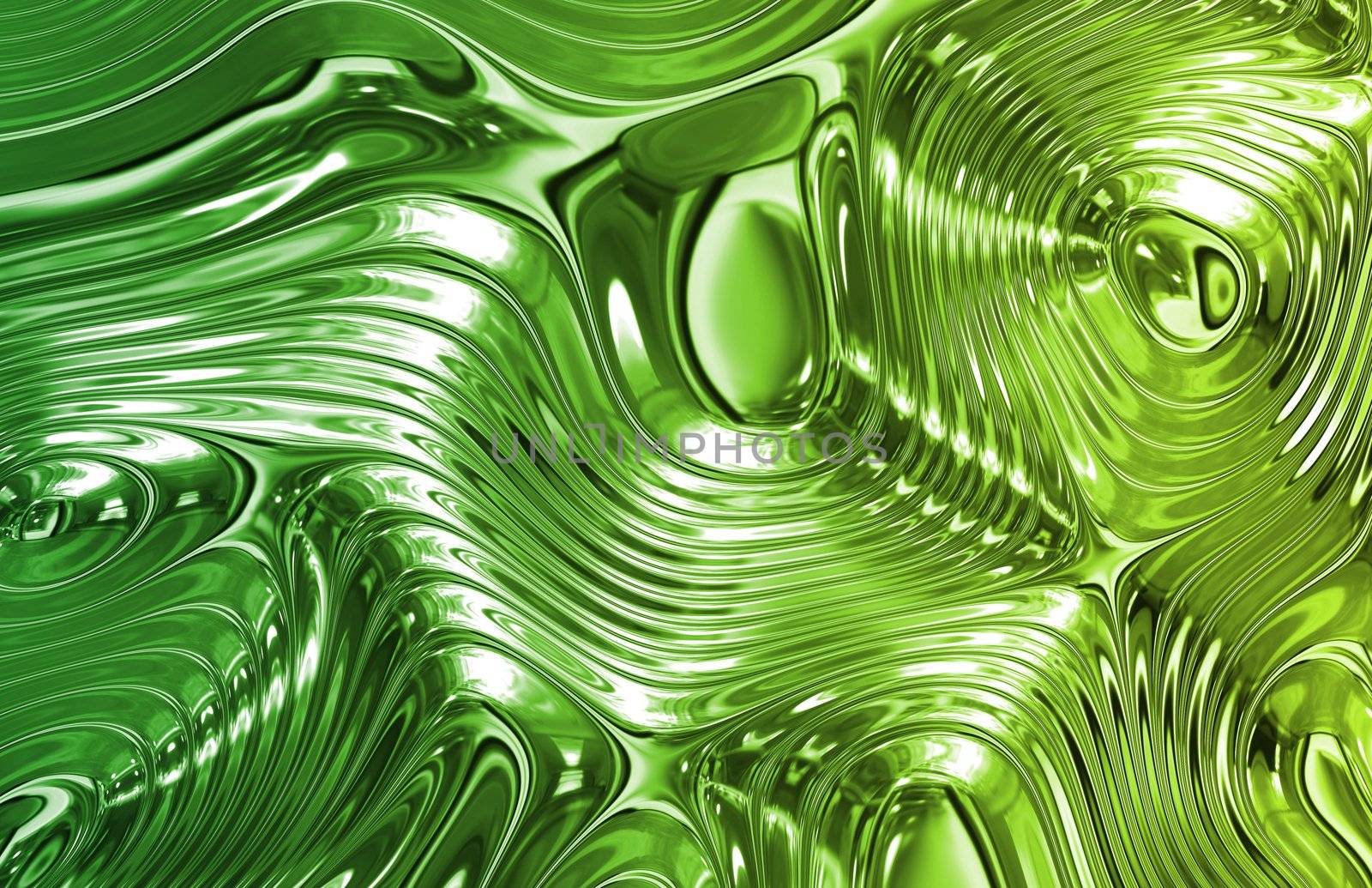 Green Liquid Metal Wild Clean Ripple Texture
