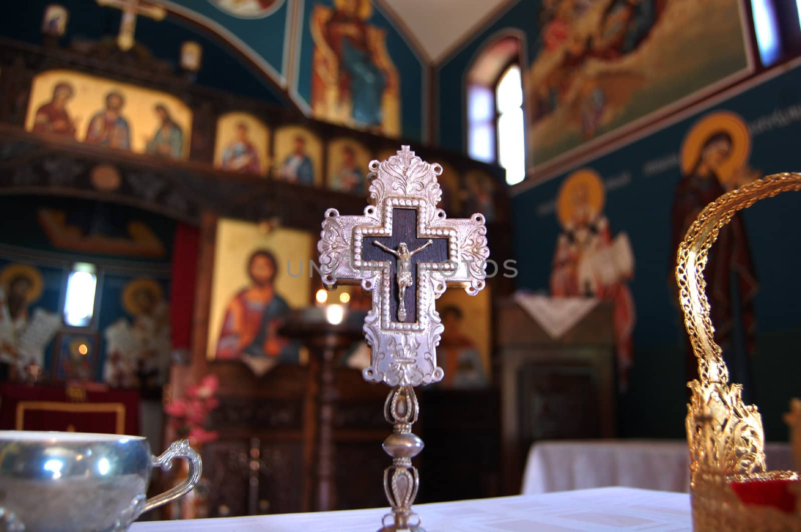 inside the church by nehru