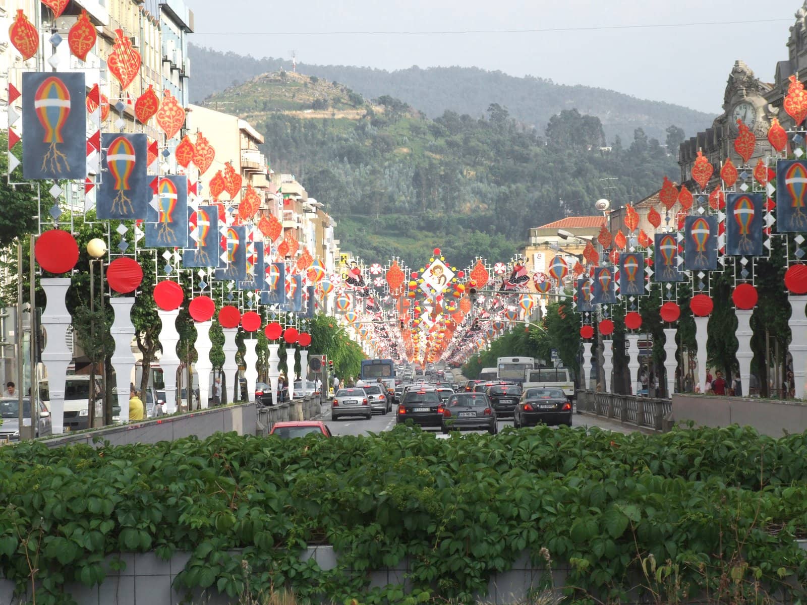 City decorated for Religious Holiday