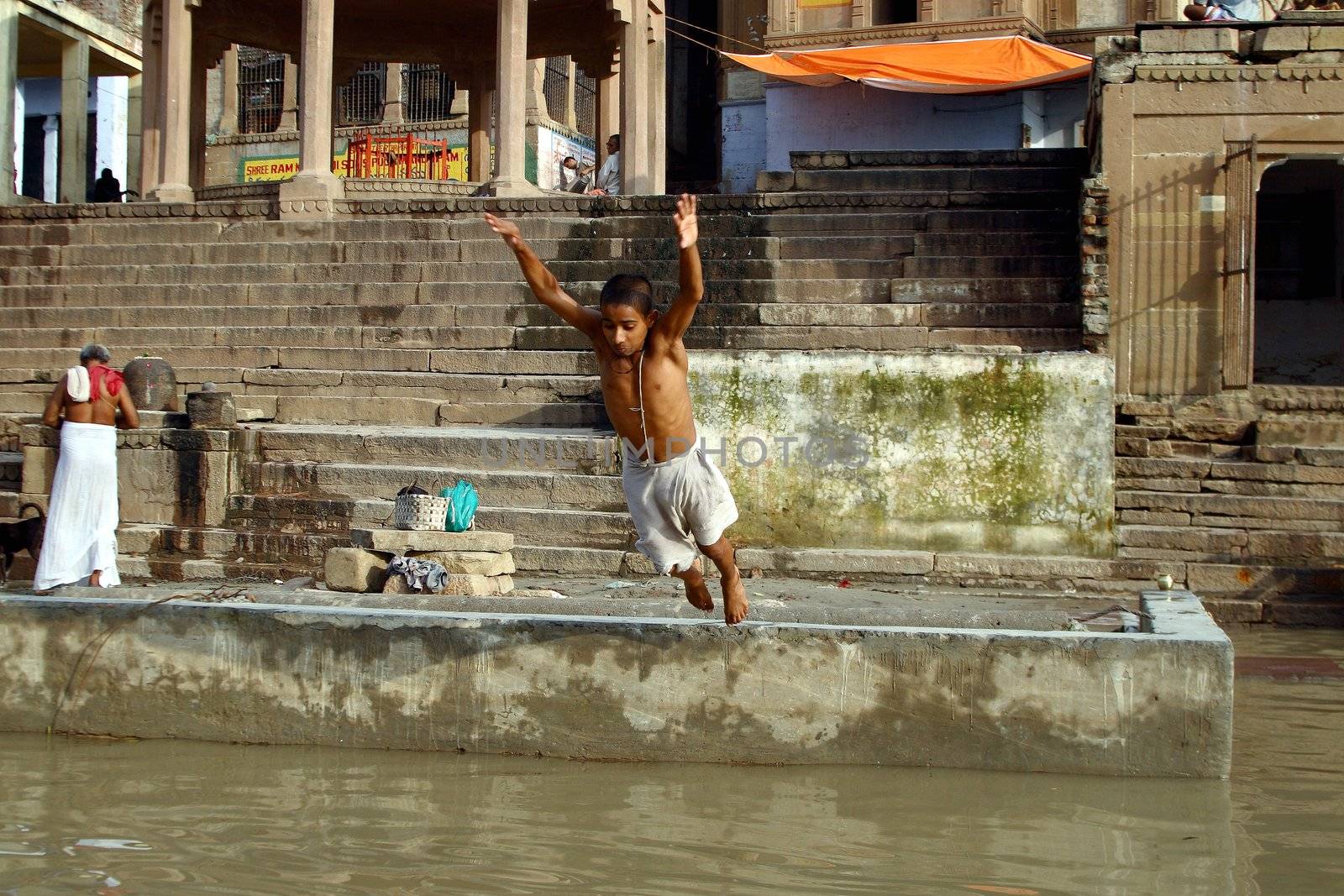 Hindu holy place - River Varanasi - India