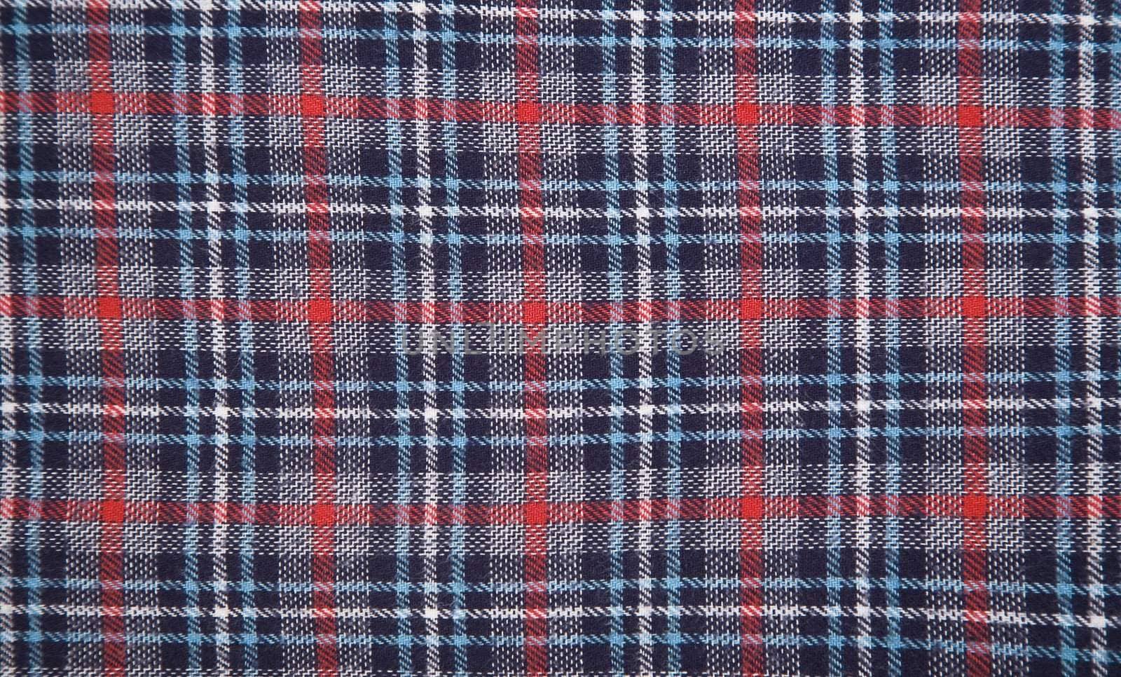 detail of fabric print with color grid