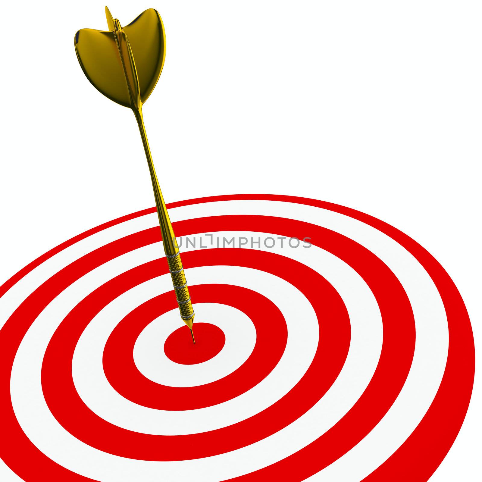Dart on a white background. Isolated 3D image