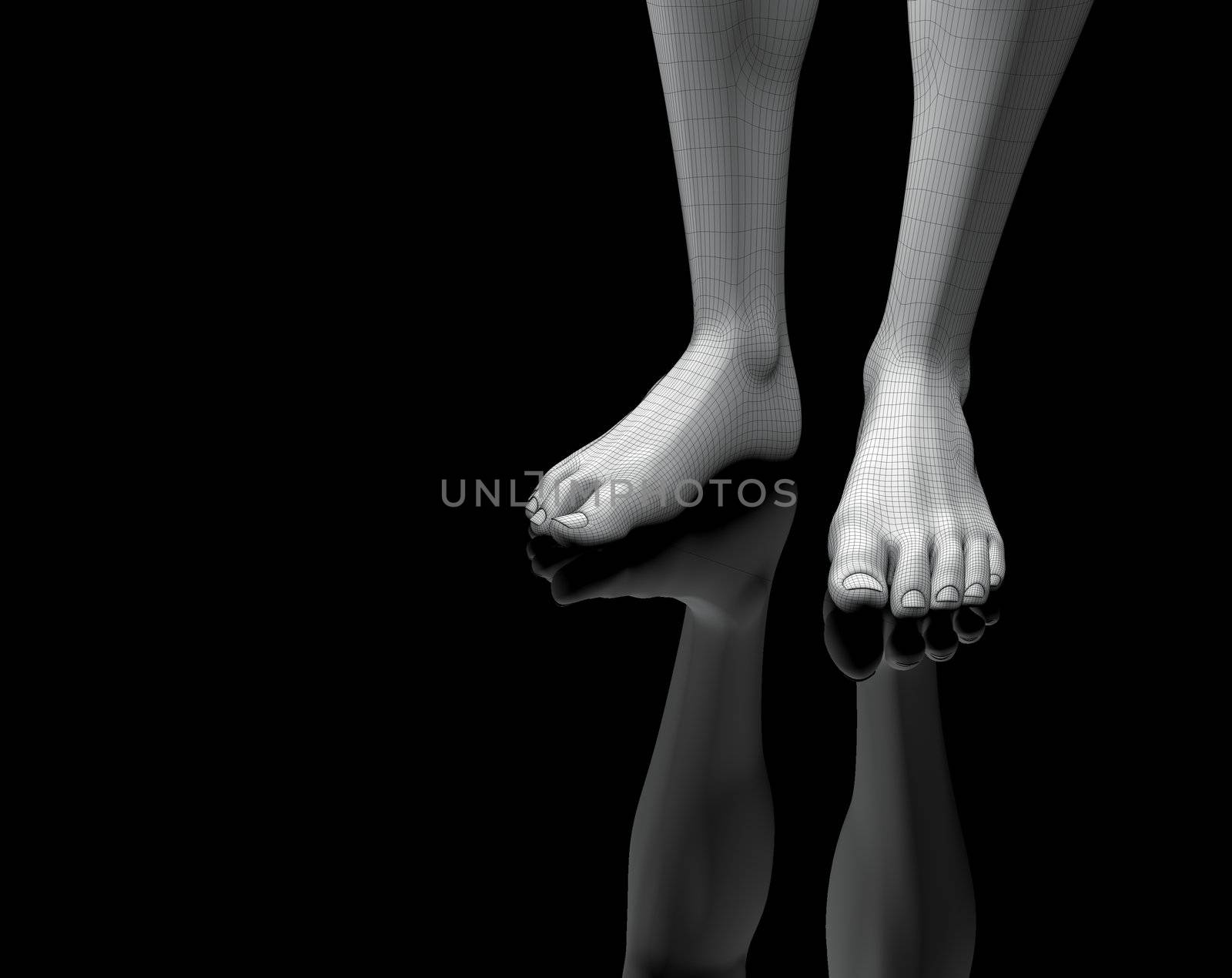 barefoot 3d human by carloscastilla