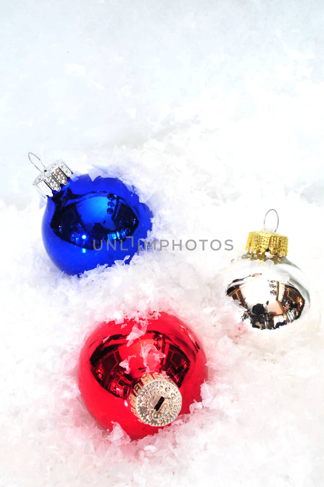Red, Blue and Silver christmas decroations