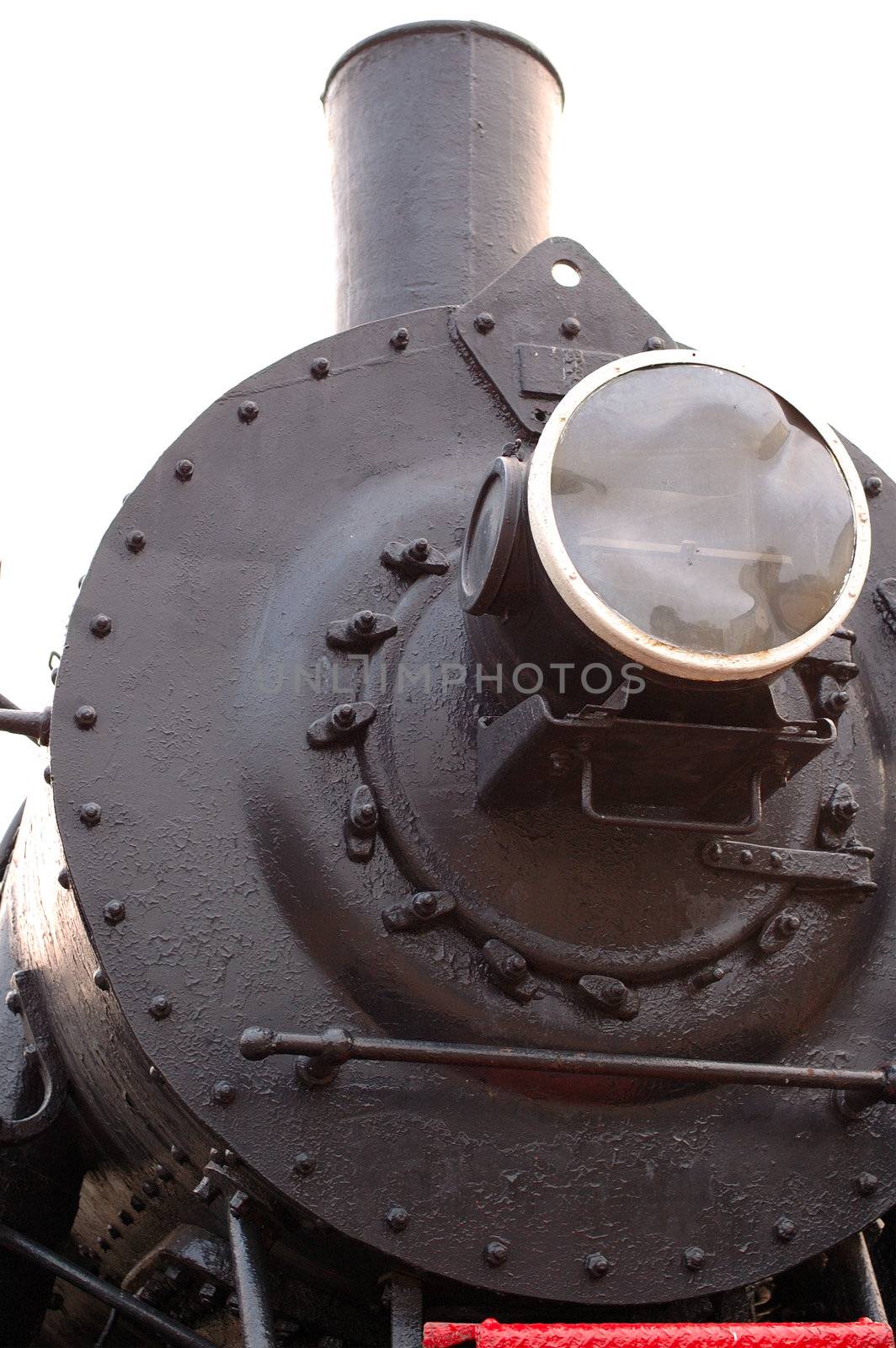 Old (retro) steam engine (locomotive). by alexpurs