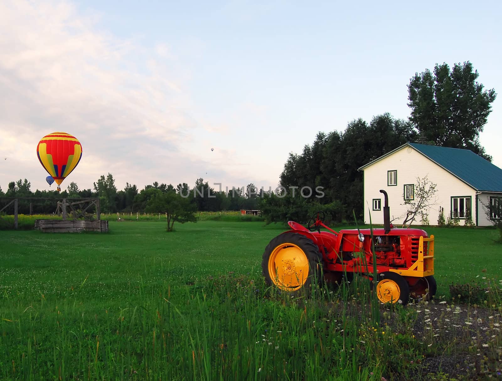 Hot Air Balloons and Tractor by nialat