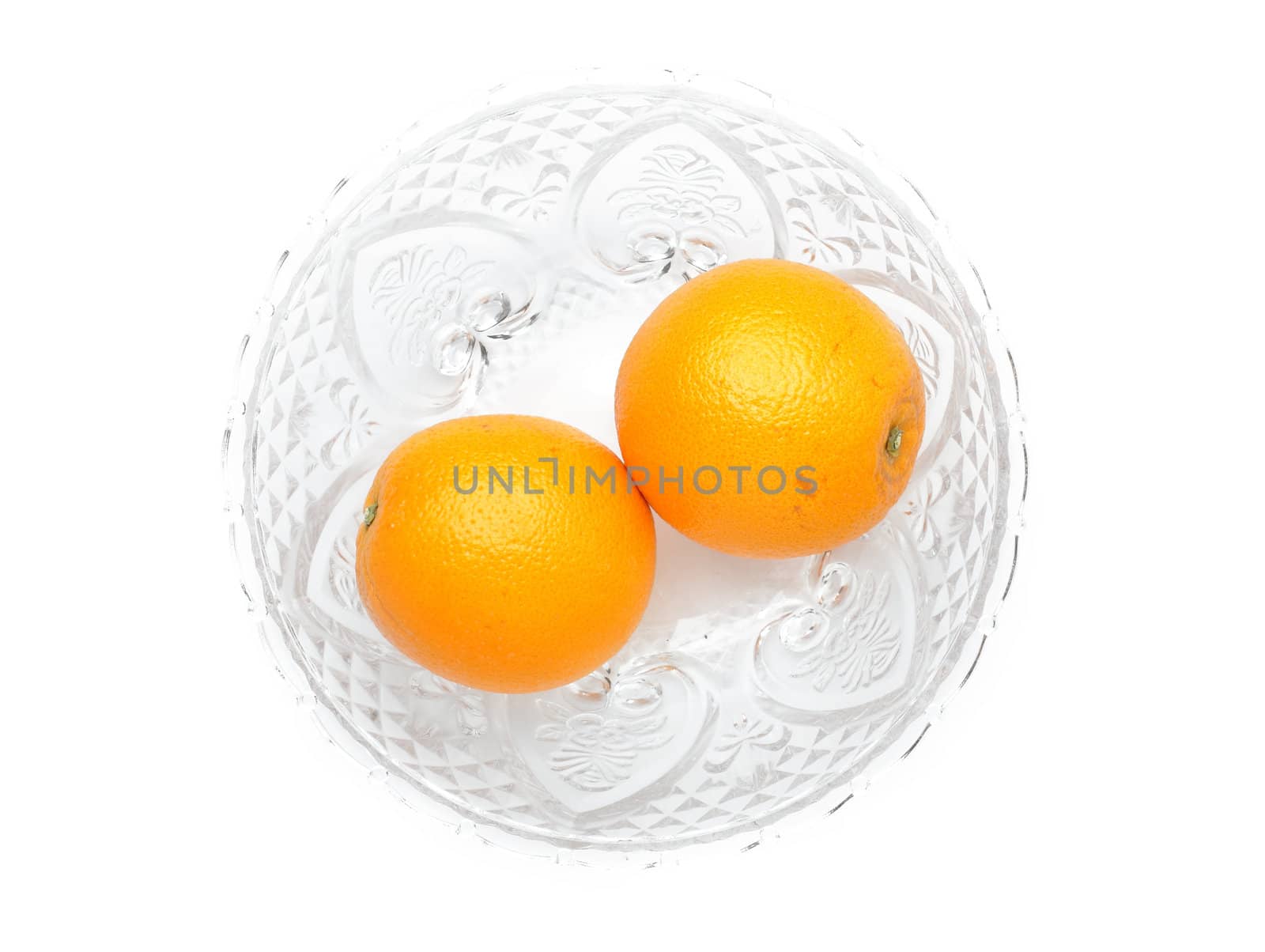 oranges in glass blow