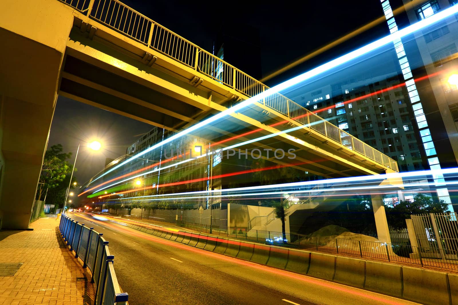 highway light trails