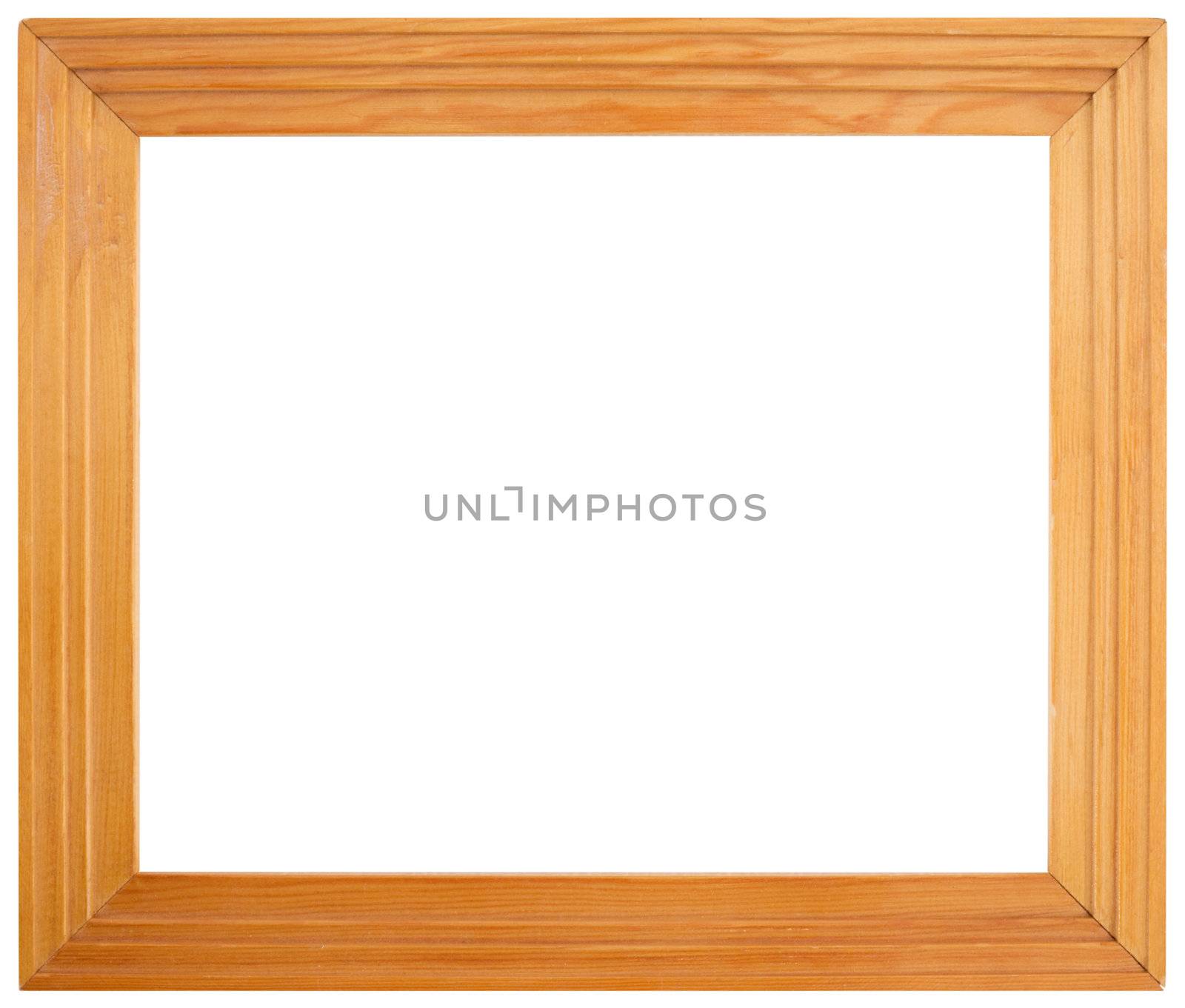 Simple wooden frame on white by pzaxe