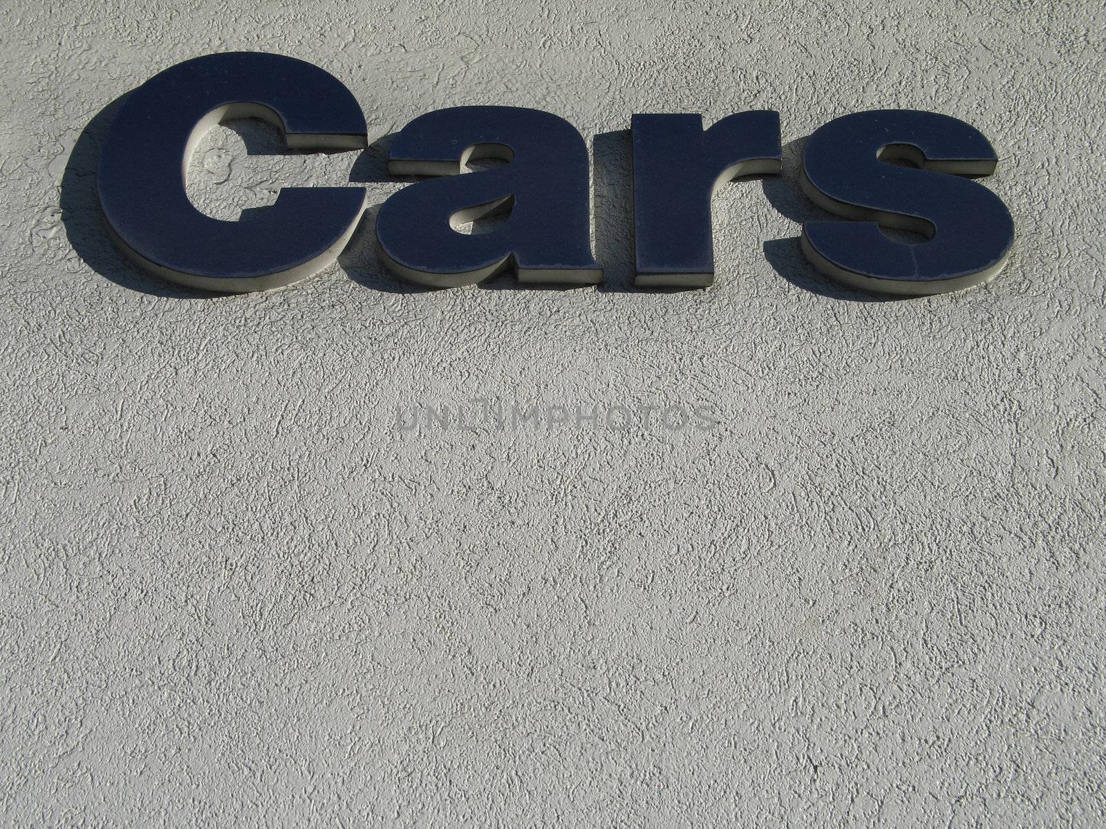 blue cars sign