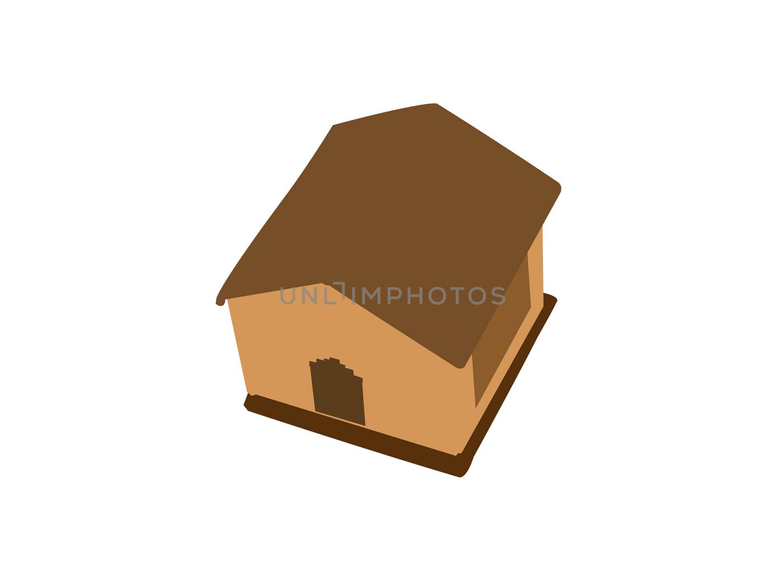 hut shape sheet container on white background
