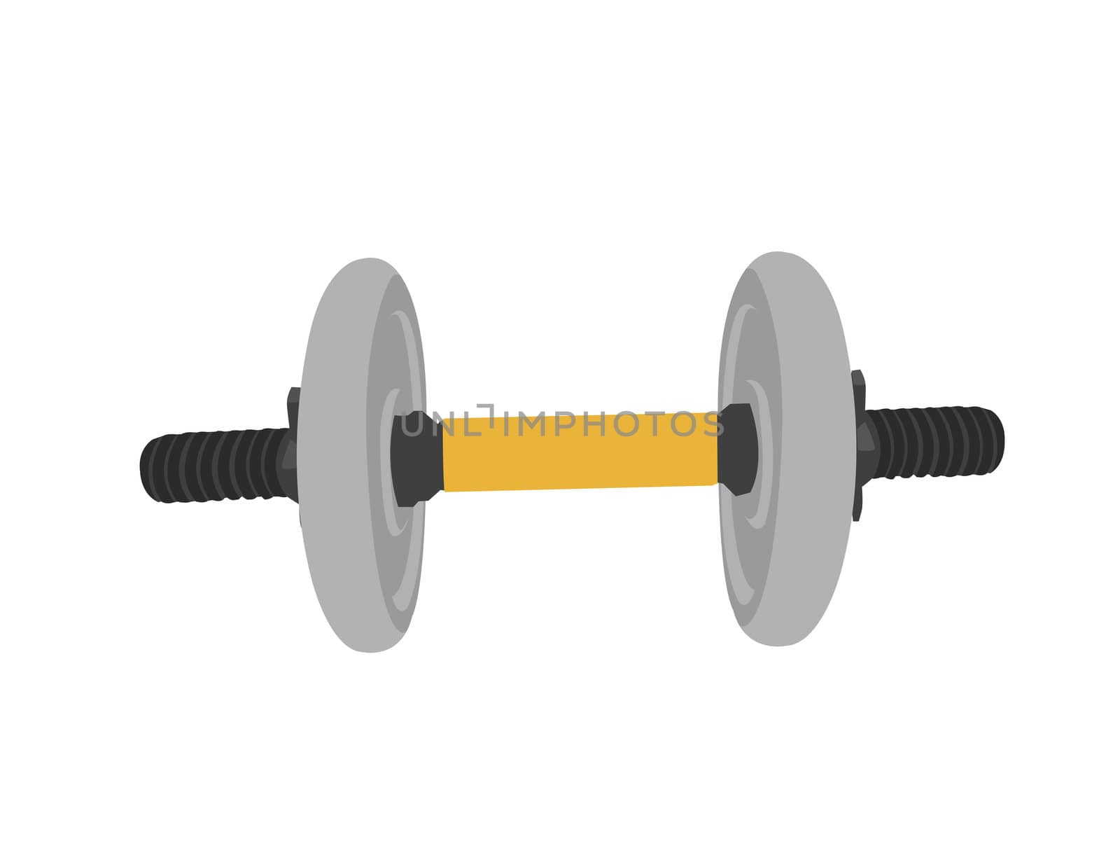 dumbbell  on isolated  background    