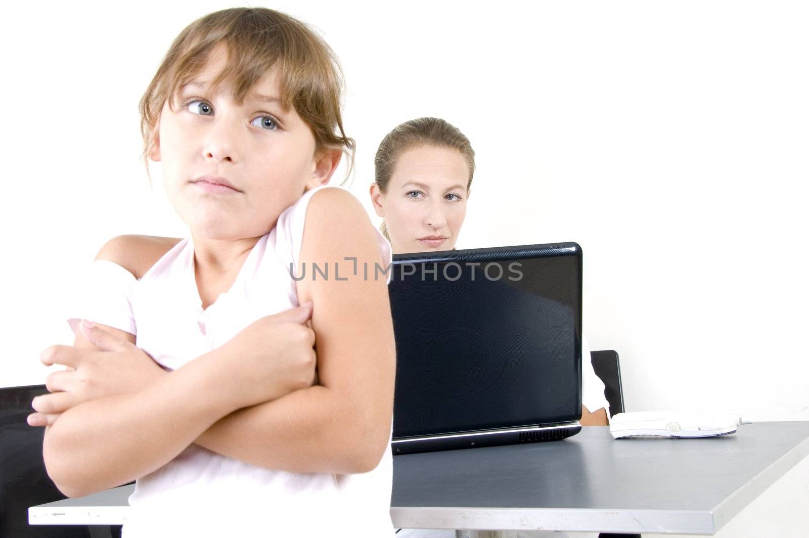 mother and daughter with laptop  by imagerymajestic