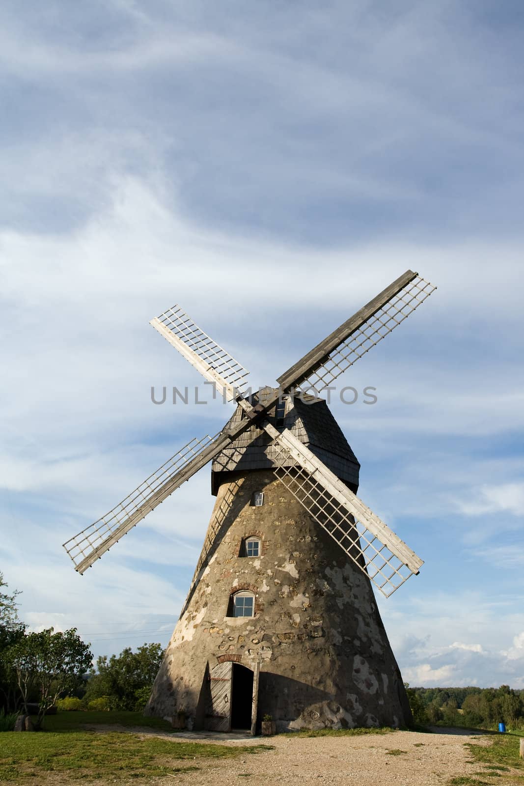 Traditional dutch windmill in Latvia by ints