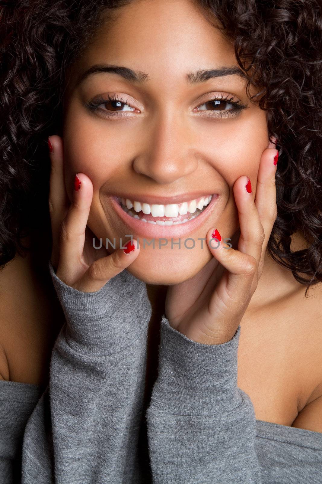 Smiling African American Woman by keeweeboy