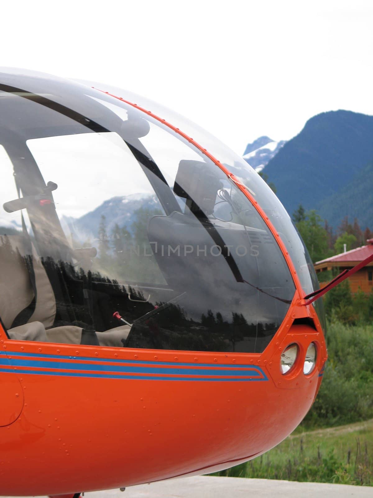 orange helicopter