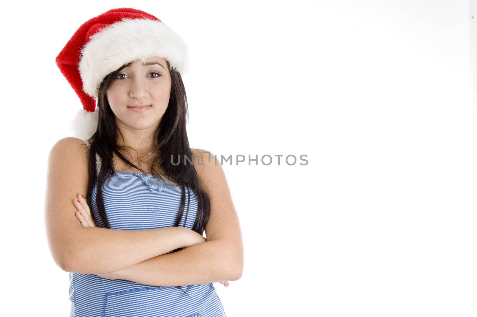 girl with christmas hat by imagerymajestic