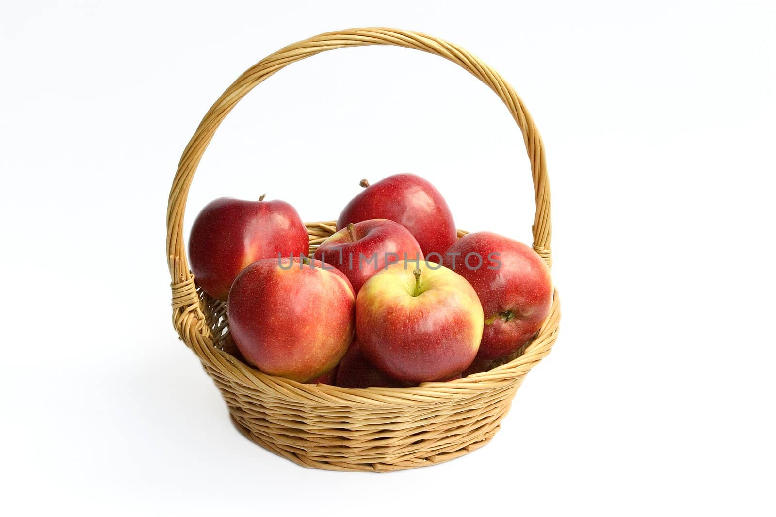 Fresh apples isolated on white background.