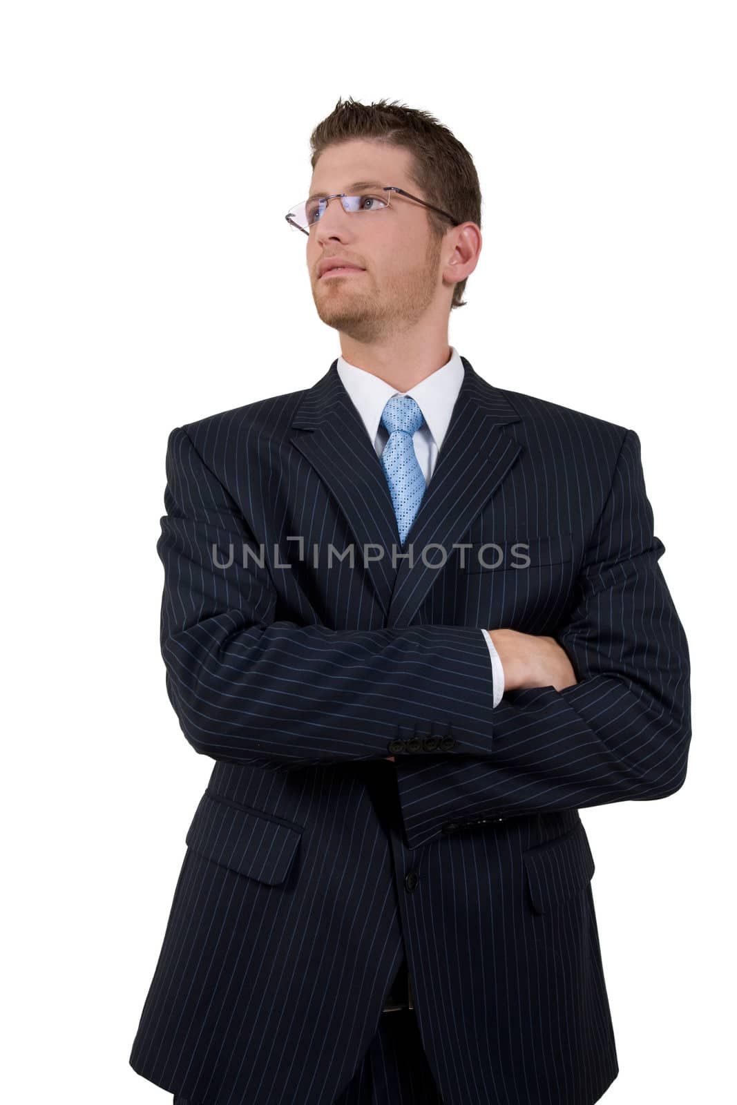 smart man on isolated background