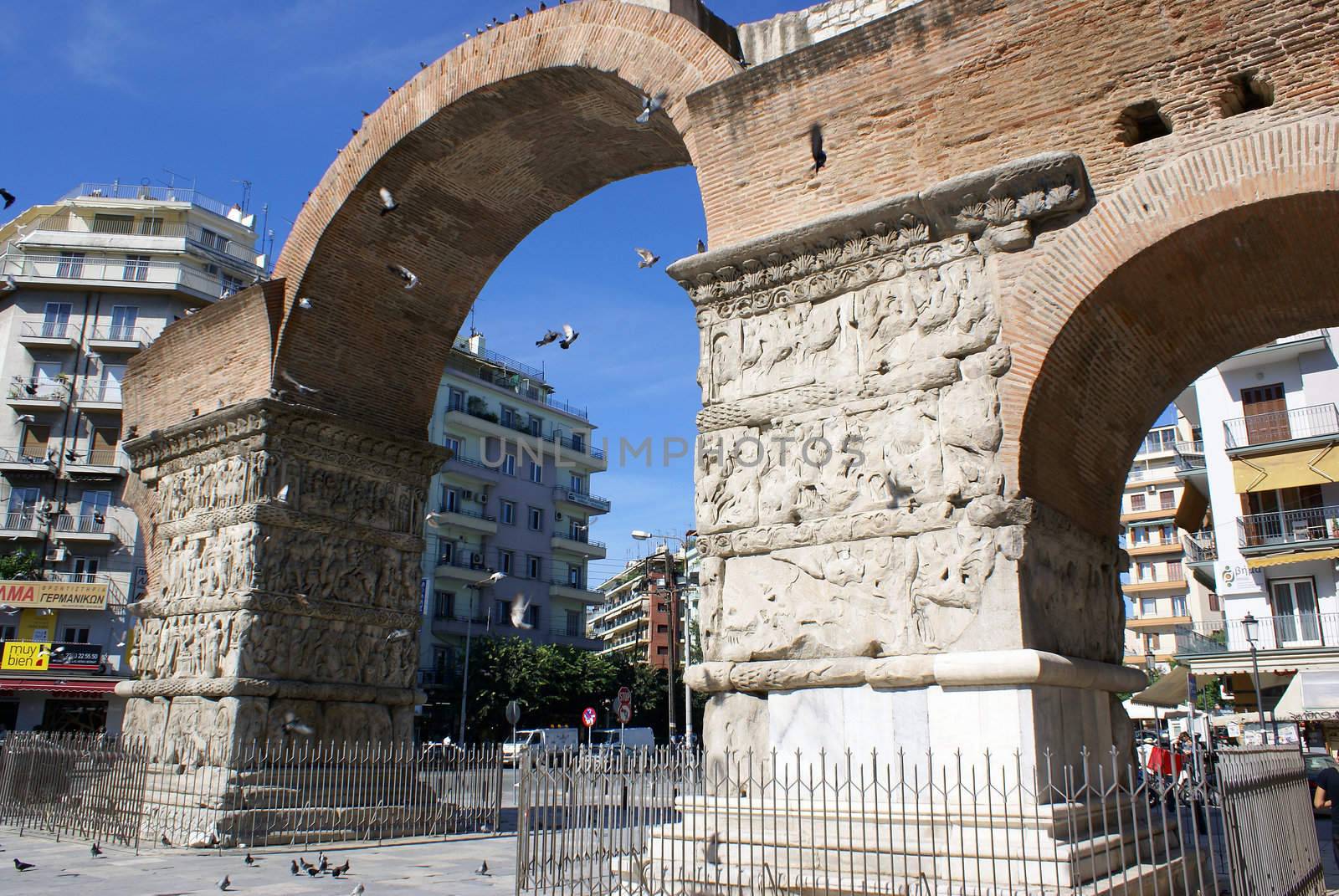 The famous Galerios Arch in Thessaloniki (Greece).