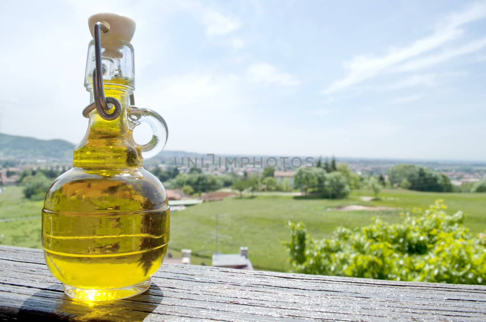 Small bottle of Olive Oil by rigamondis