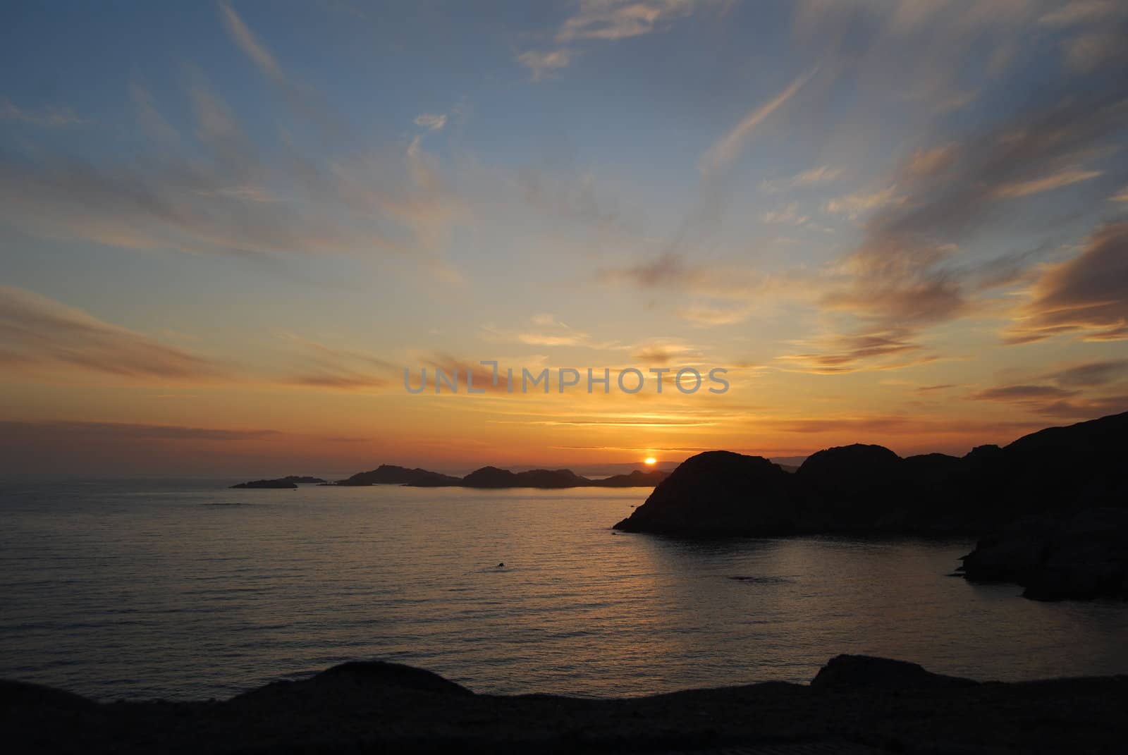Sunset on the southern tip of Norway, Lindesnes Fyr.
