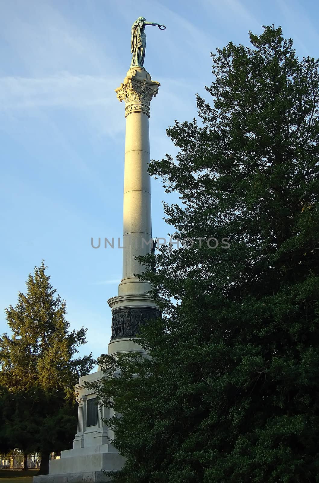 Monument in the national cemetery at Gettysburg