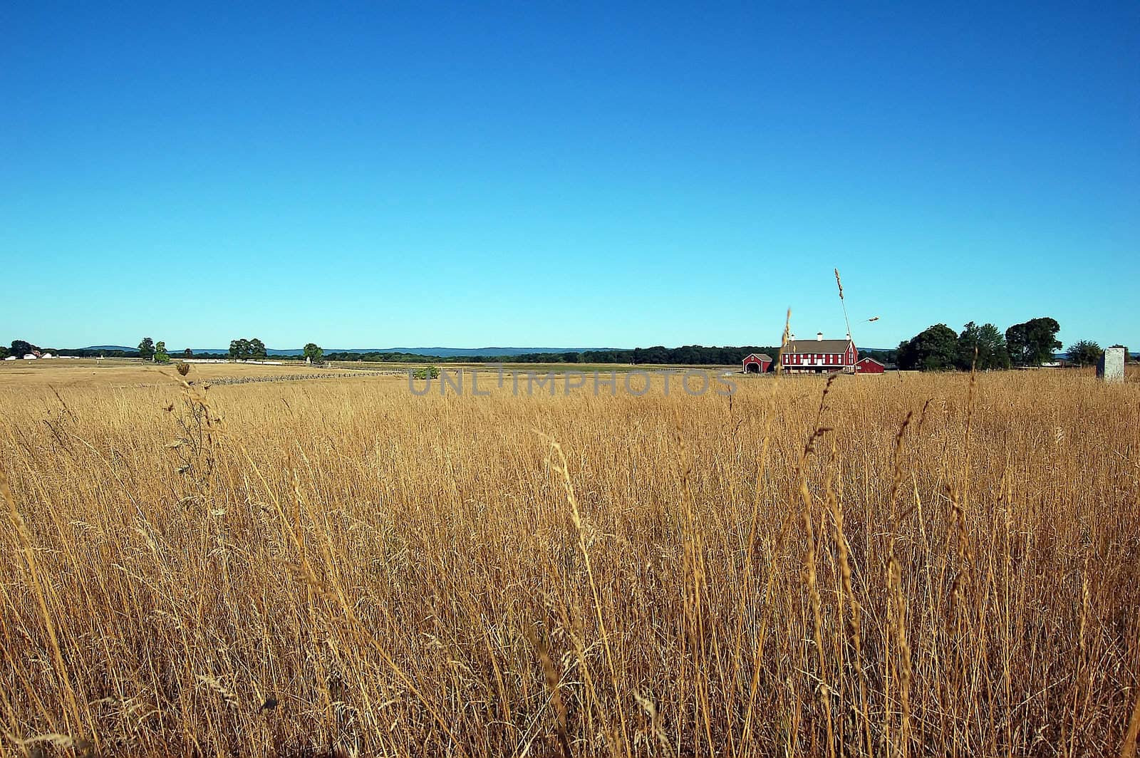 The famous red farm at Gettysburg battlefield