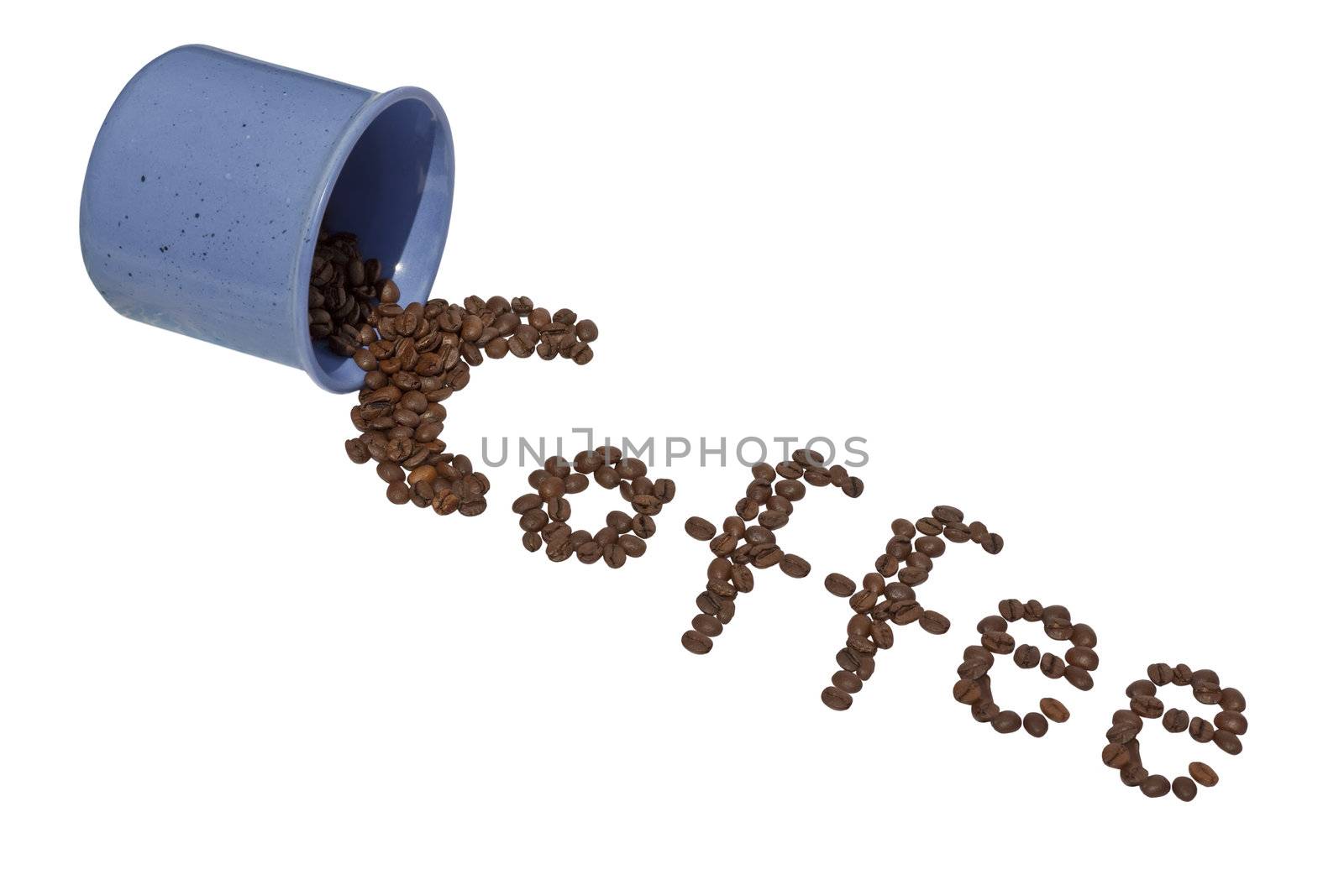 This image shows coffee bean with lettering