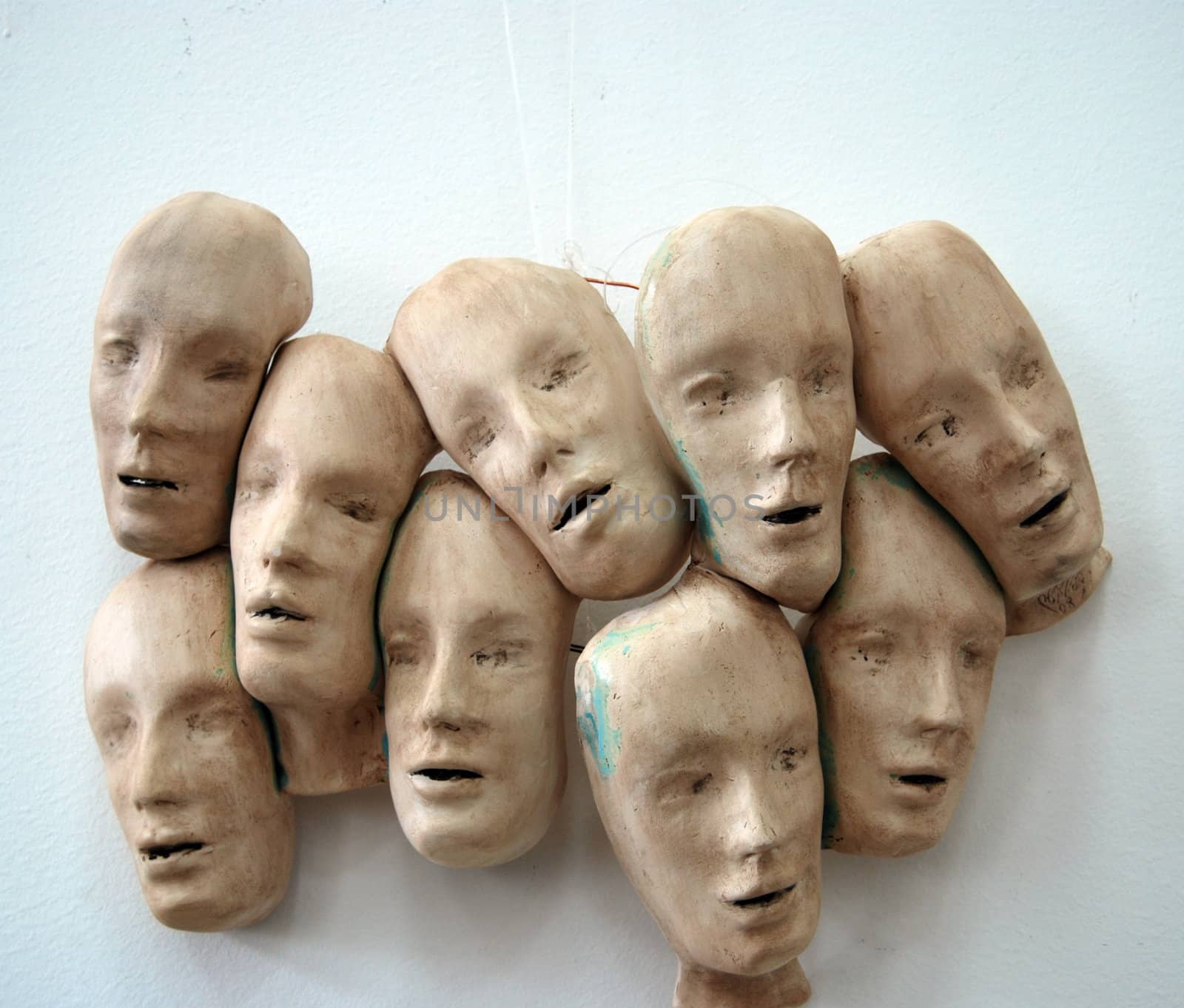 pottery art, fasec on the wall