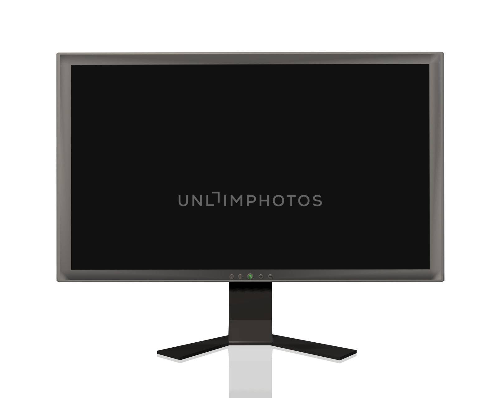 Image of a flat panel monitor isolated on a white background.