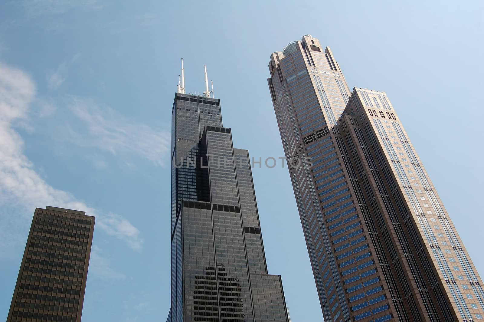 A view of the Chicago skyline as seen from the River