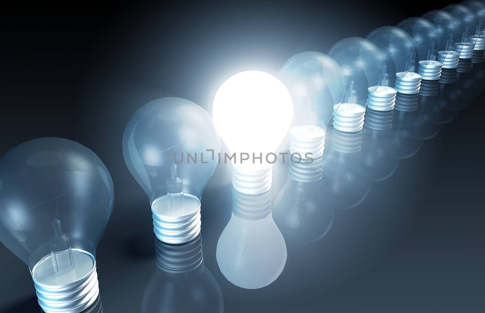 Bright Idea Concept out of New Creative Ideas