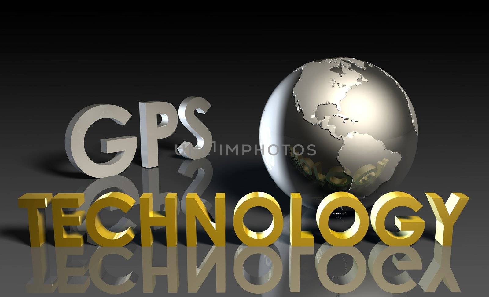 GPS Modern Technology Abstract as a Concept 