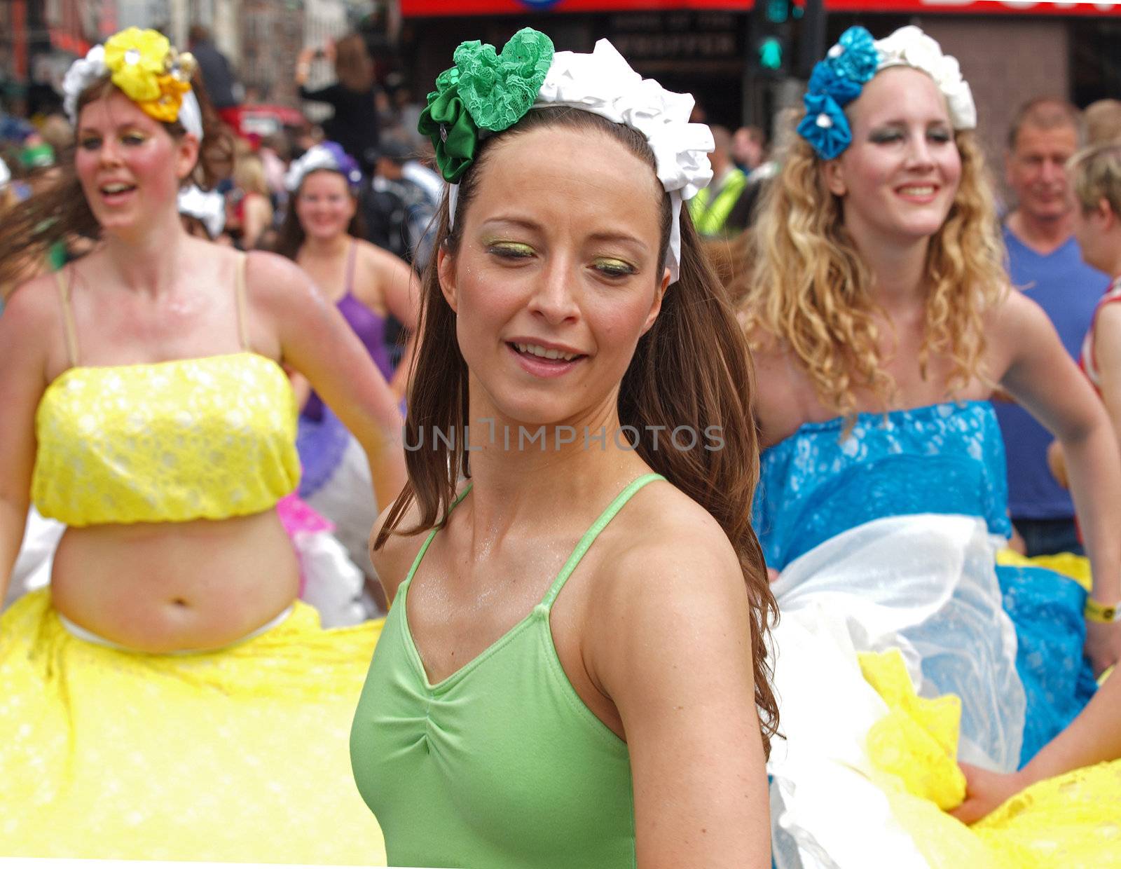 COPENHAGEN - MAY 22: 28th annual Copenhagen Carnival parade of fantastic costumes, samba dancing and Latin styles starts on May 21 - 23. The festivities on this colourful tradition is admission free.