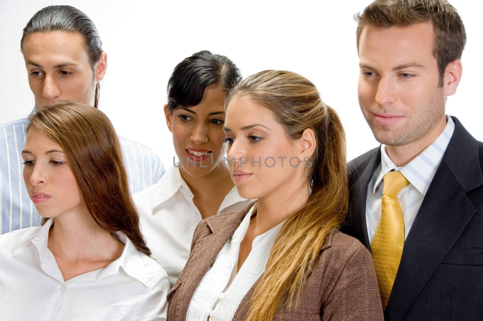professional business team on an isolated white background