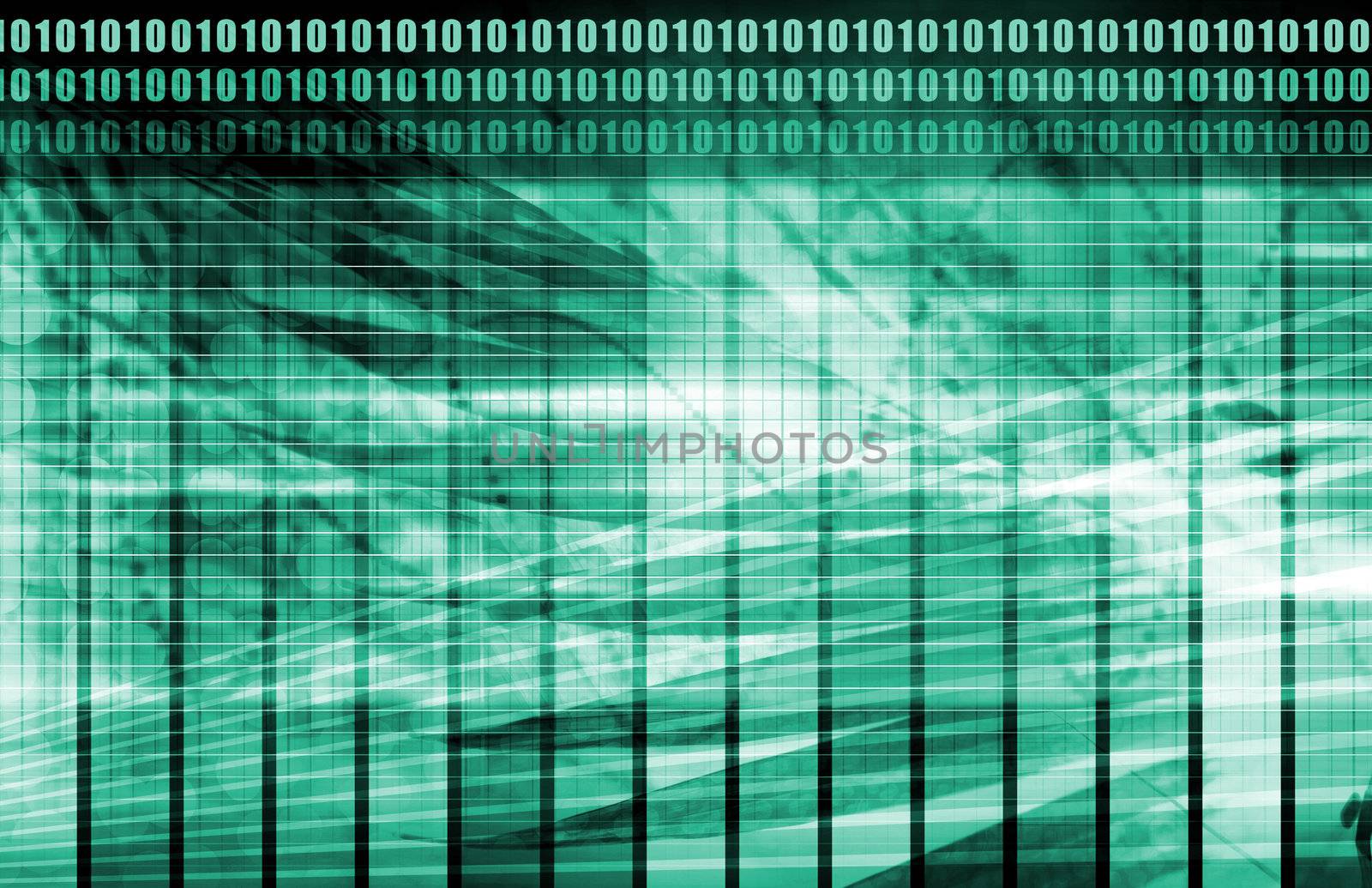 Blue Data Network Internet Tech Abstract Art