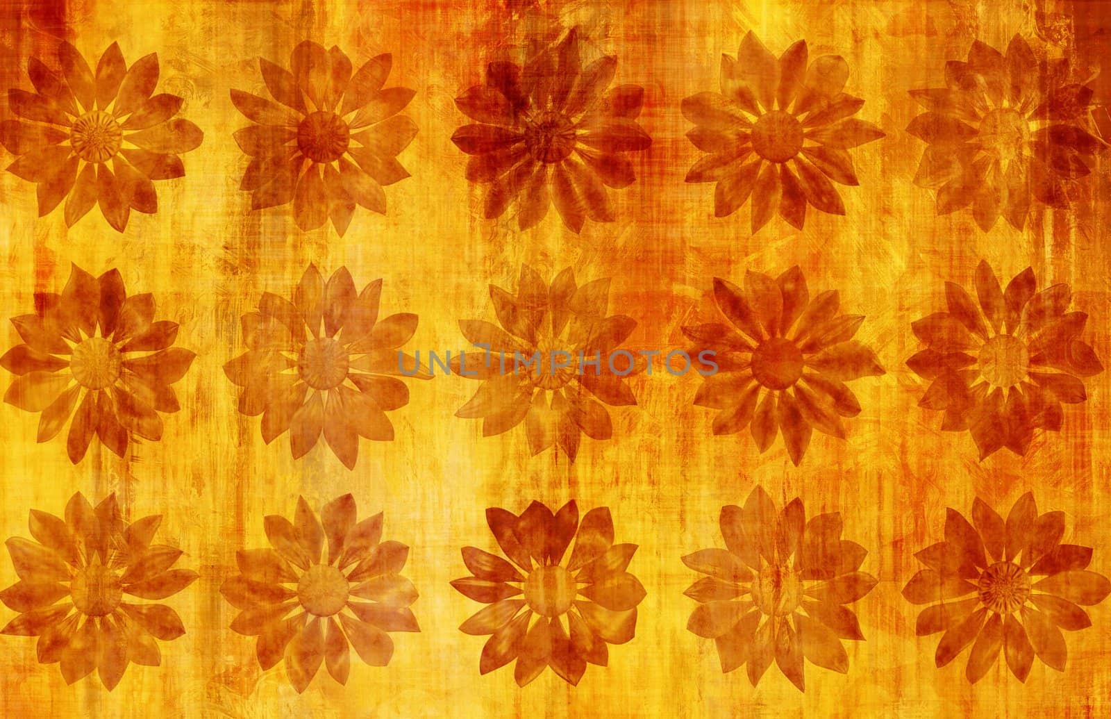 Floral Grunge Love Background With Dried Flowers
