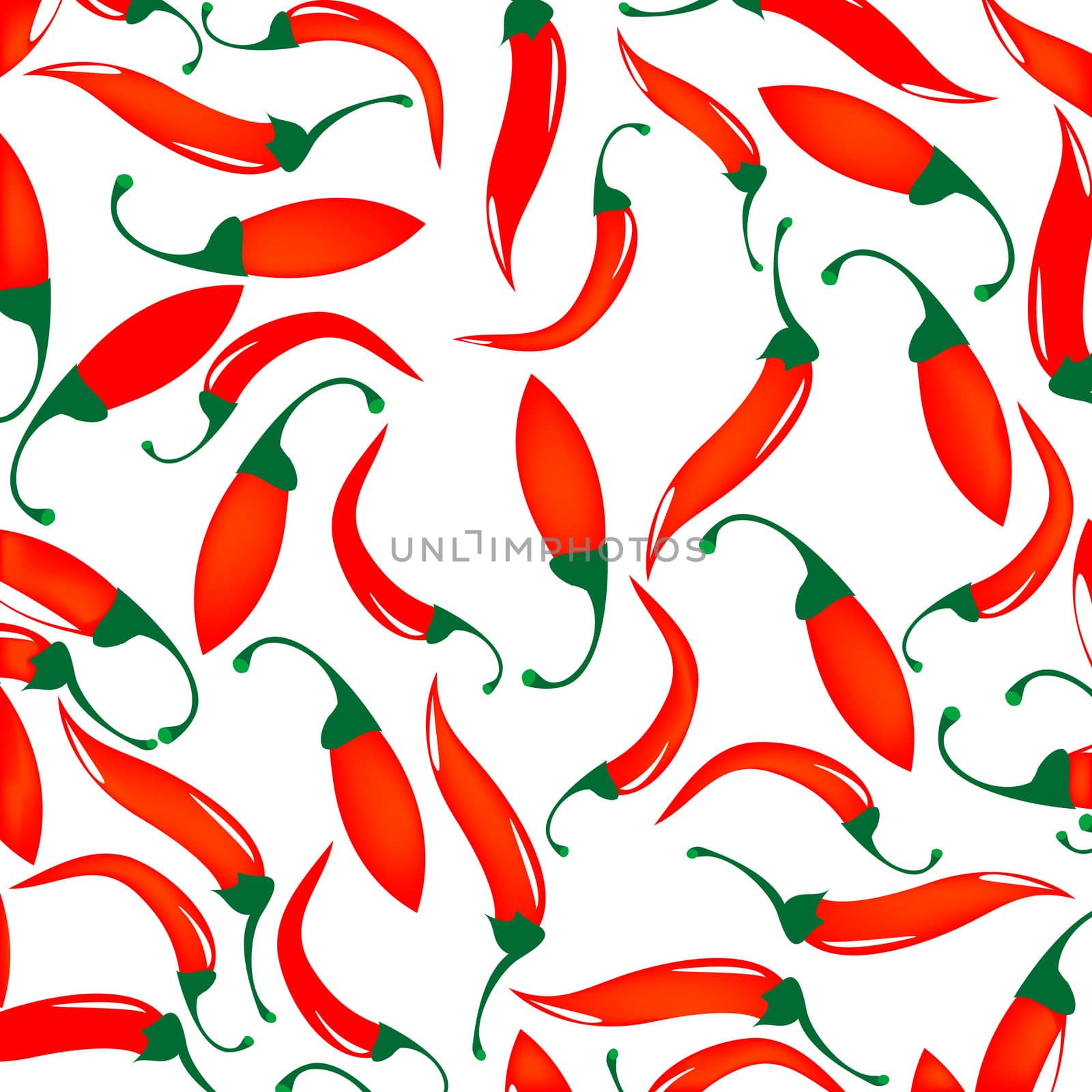 Seamless background with red long chillies