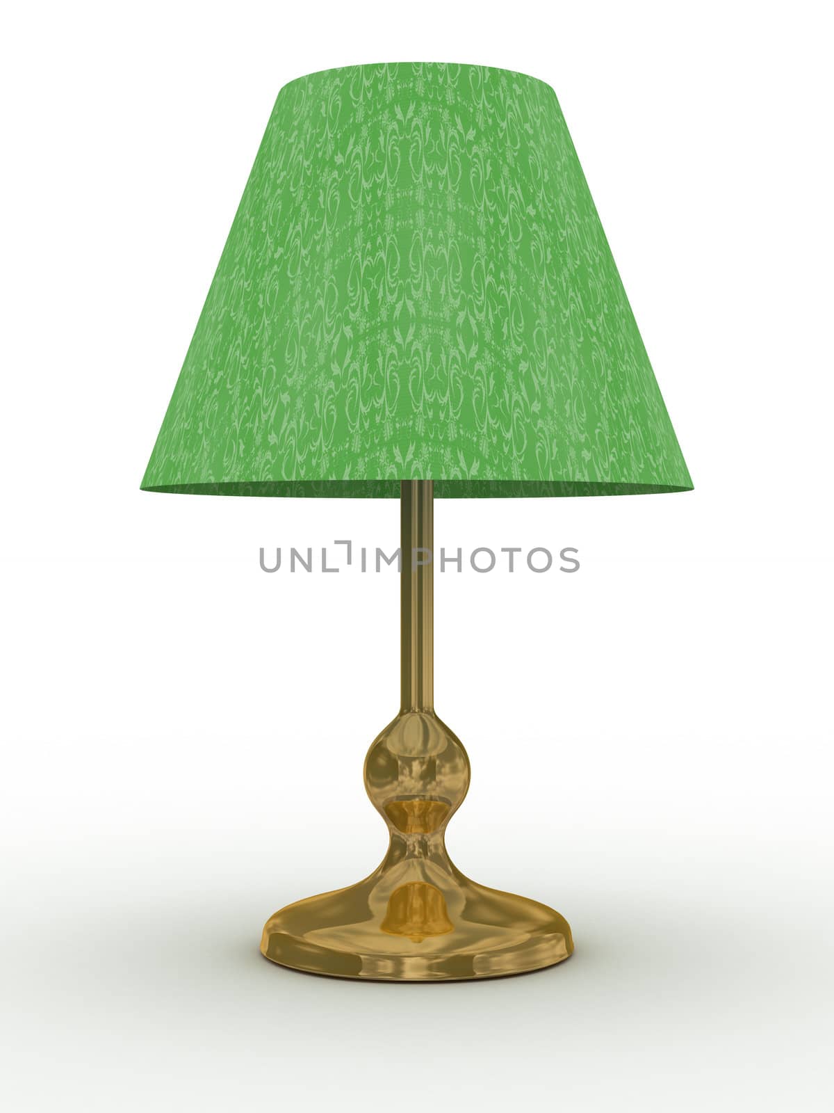 Desk lamp on a white background. 3D image.