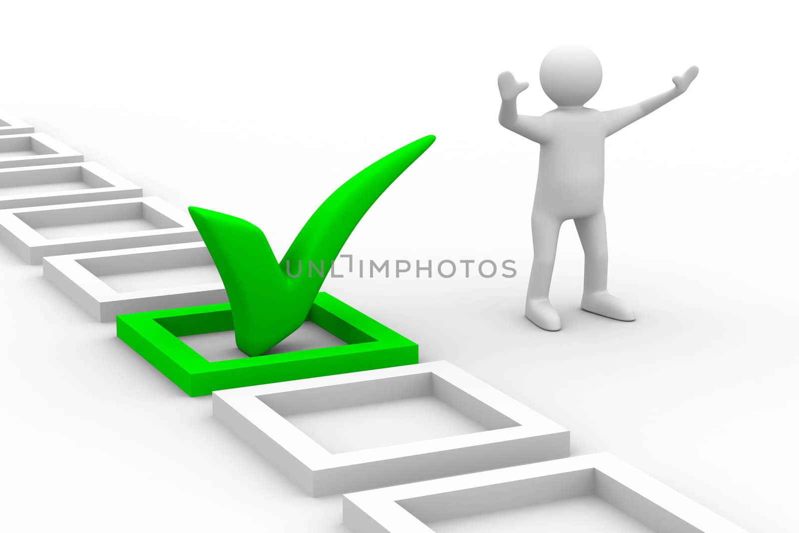big positive symbol on white background. Isolated 3D image