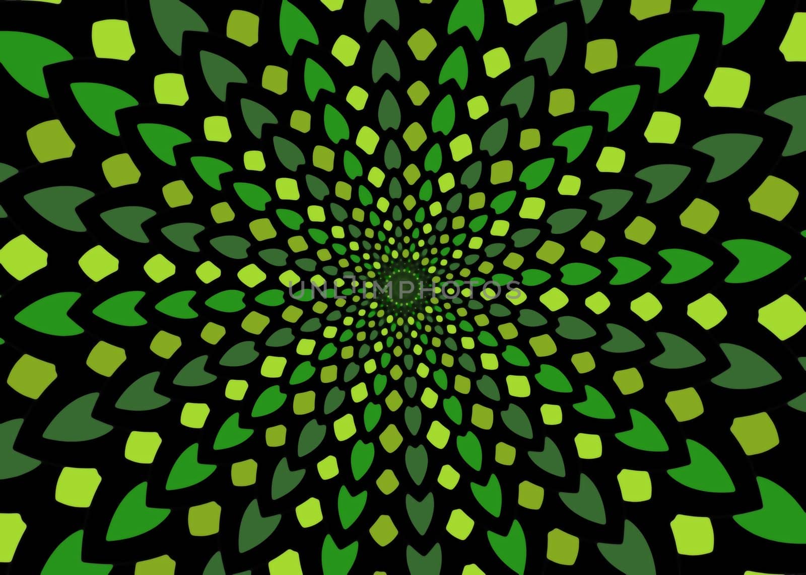 Abstract illustrated background made of green leaves