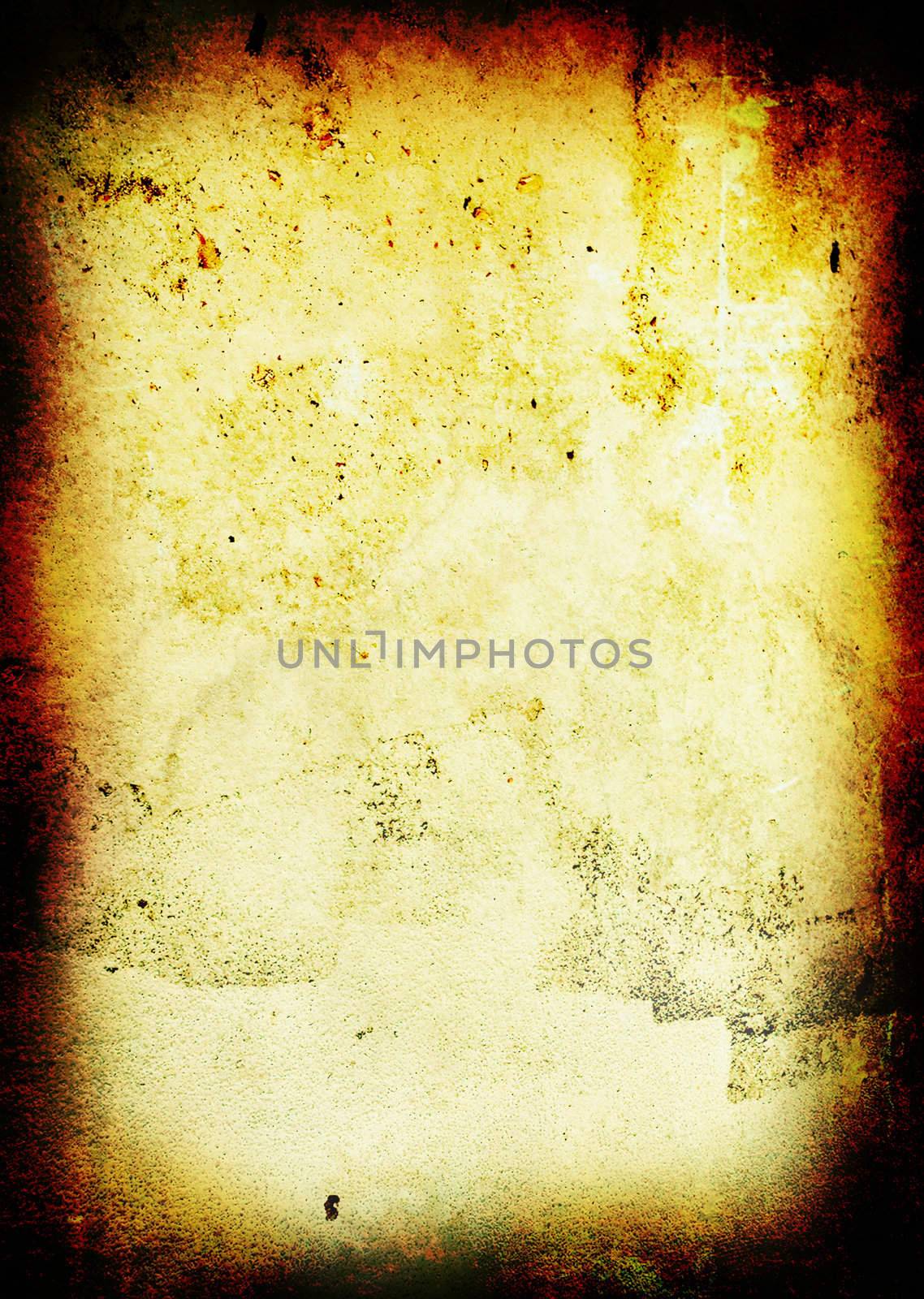 warm grunge aged gothic background with copy space
