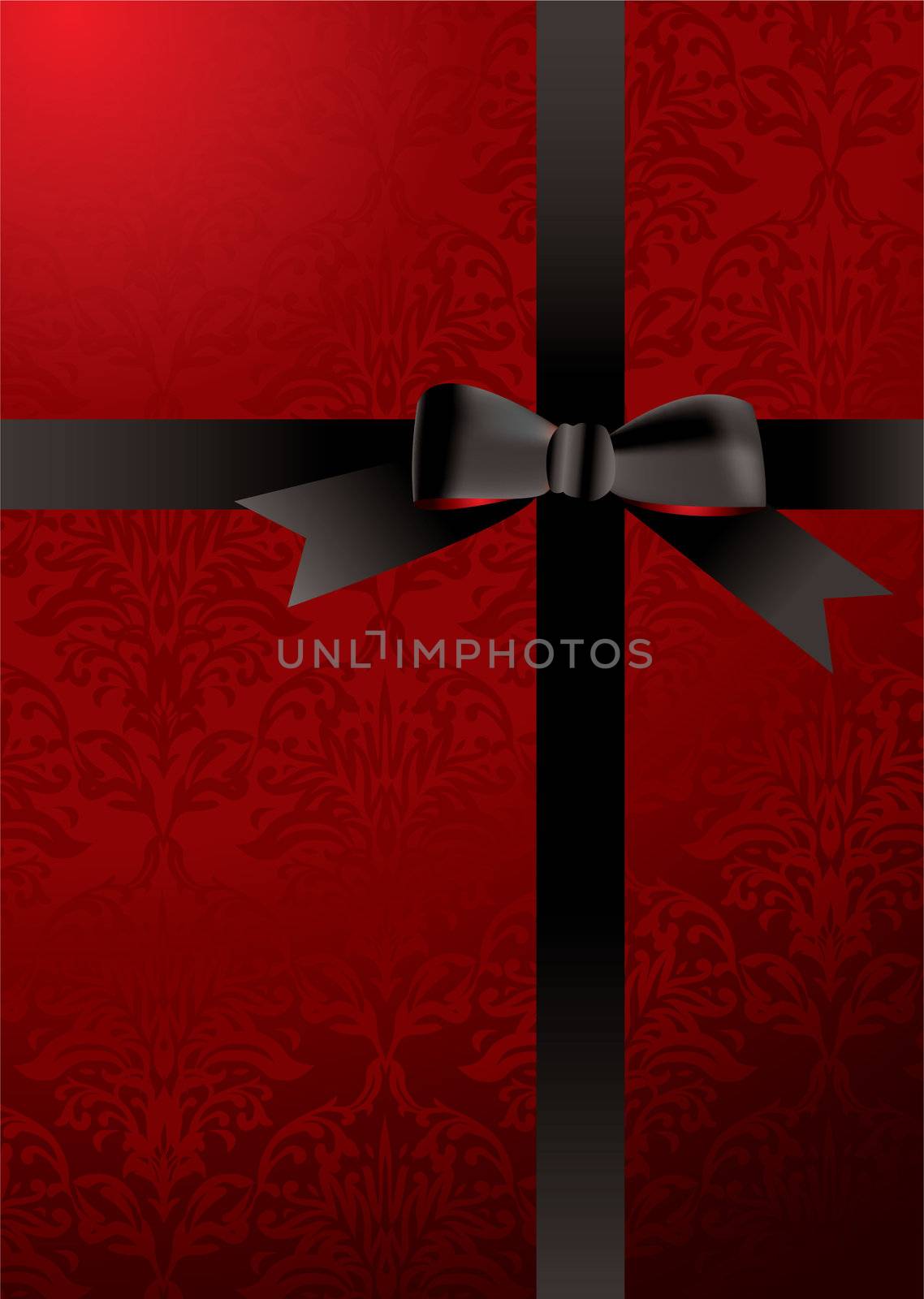 present background with black ribbon and wallpaper design